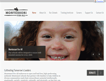 Tablet Screenshot of montessoriforall.org